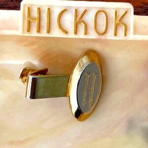 🇺🇸 Hickok tie clip. H monogram. Vintage